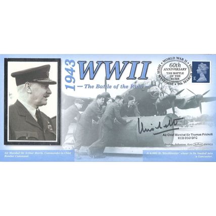 Thomas Prickett DFC Battle Of The Ruhr WW2 Benham Hand Signed FDC