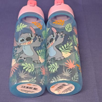 New Disney Lot 2 STITCH Kids CUPS Travel Water Bottle Drink FLip Lid