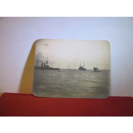 SHIPS AT SEA unused antique photograph COURT postcard 107 x 83 mm =