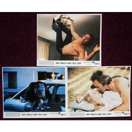 ANY WHICH WAY YOU CAN (1980) 7 FOH / Lobby cards ***Clint Eastwood***