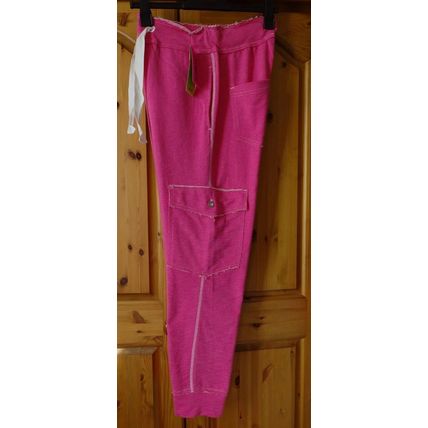Zumba Mo' Fun French Terry Pants 100% Cotton Back to the Fuchsia S