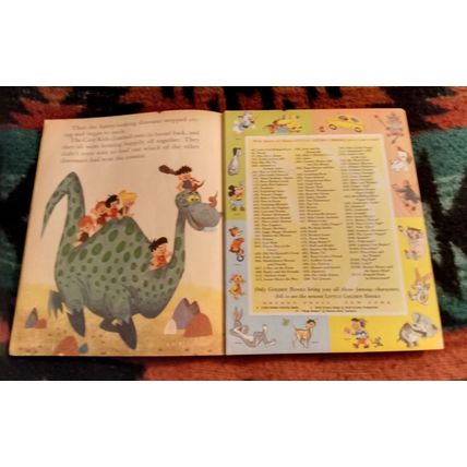Old Vintage Little Golden Book Hanna Barbera Cave Kids (A) Edition 1963