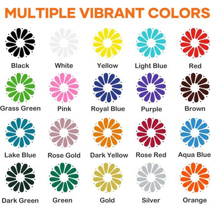 HTVRONT HTV Heat Transfer Vinyl Bundle - 20 Pack 12'' X 3FT Iron on Vinyl for Al