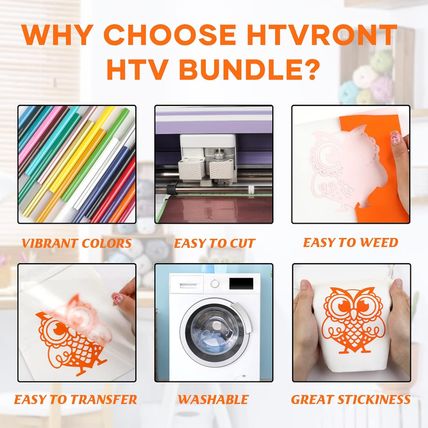 HTVRONT HTV Heat Transfer Vinyl Bundle - 20 Pack 12'' X 3FT Iron on Vinyl for Al