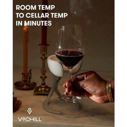 Vochill Stemmed Wine Glass Chiller | Made in USA | Radically Cool Wine Tool – Ke