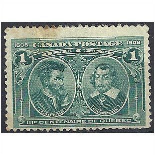 Canada 1908 SG189 1c Blue-Green Quebec 111e Centenary Mounted Mint ..