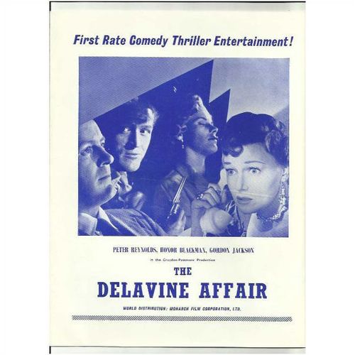 THE DELAVINE AFFAIR Peter Reynolds, Honor Blackman, Gordon Jackson Press Book
