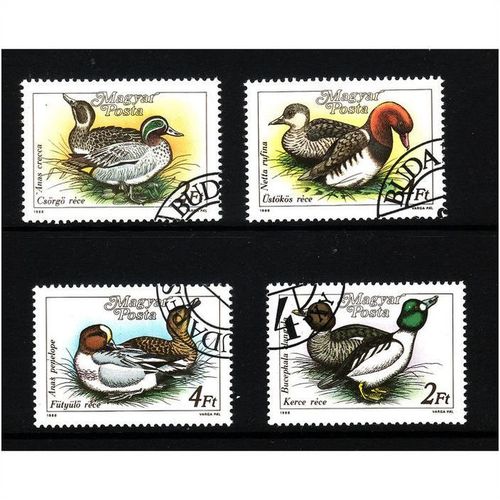 HUNGARY 1988 WILD DUCKS SG 3851 / 3854 4 VALS FINE USED
