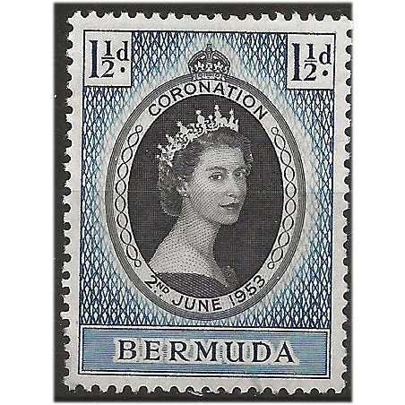 Bermuda 1953 SG134 1/2d Black & Blue Coronation Unmounted Mint . ..