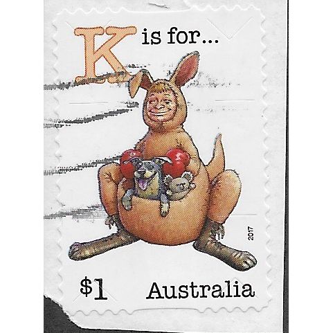 AUS 2017 $1.00 (S/A)'FAIR DINKUM -'K' IS FOR.(ON PAPER)' FINE USED (EBID64-048)