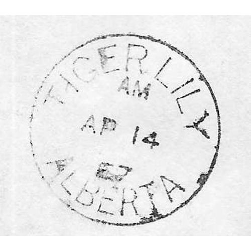 Tiger Lilly Duplex, Alberta cancel, 1967, RF C