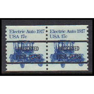 1906a 17c Electric Auto Fine MNH Dry Gum Pair PreCnx AA1098