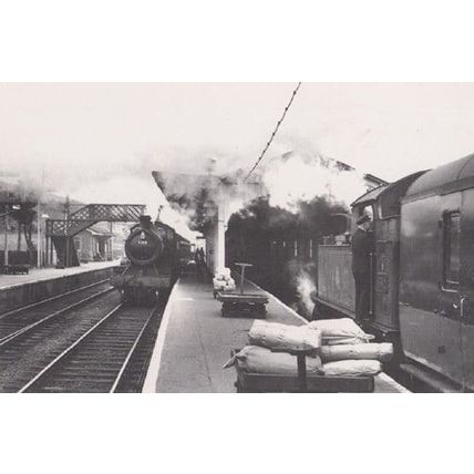 Engine 5384 Weymouth Train 4562 Bridport at Maiden Newton 1959 Railway Postcard