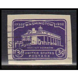 Used U526 3c Mount Vernon Very Fine Cut Square Z2881