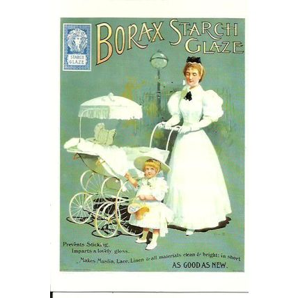 Advertising BORAX STARCH GLAZE Postcard (Mumbles MRP/715)