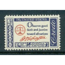 1139 4c George Washington Credo Fine MNH MA0227