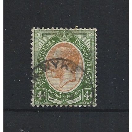 SouthAfrica.SG10 4d Orange-Yellow and Olive-Green.Fine Used.Aug25f