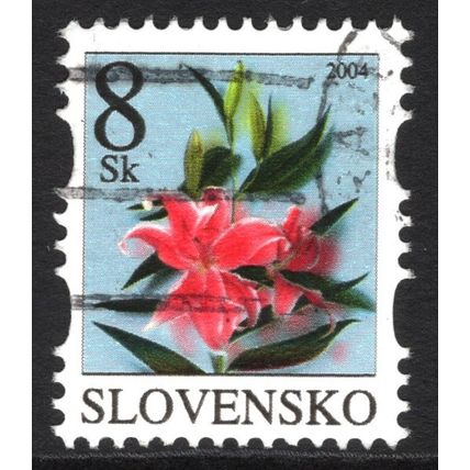 SLOVAKIA 2004: FLOWER DEFINITIVES - 8Sk USED (G21)