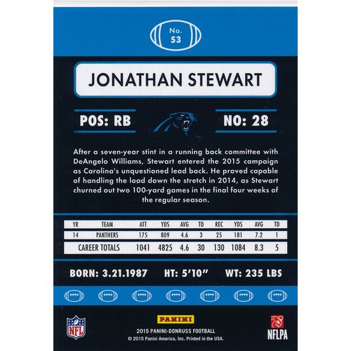 2015 Donruss Football 53 Jonathan Stewart Carolina Panthers