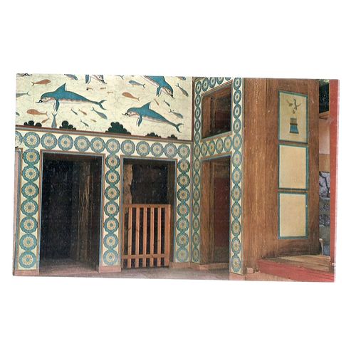 THE APARTMENT OF THE QUEEN. KNOSSOS, GREECE unused postcard. =