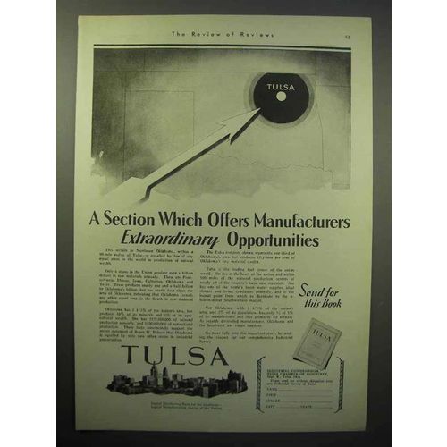 1930 Tulsa Oklahoma Chamber of Commerce Ad