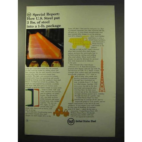 1964 United States Steel Ad - 3 lbs into 1-lb Package
