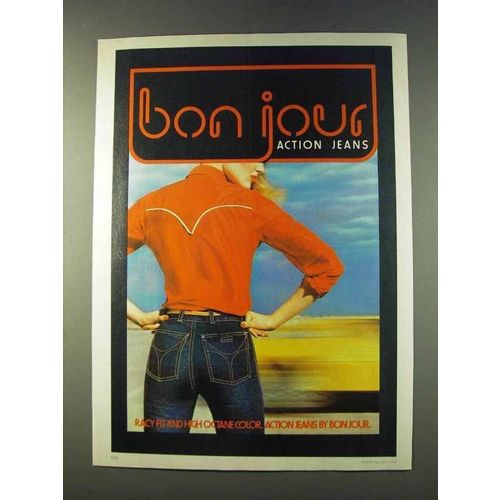 1979 Bon Jour Action Jeans Ad - Racy Fit High Octane