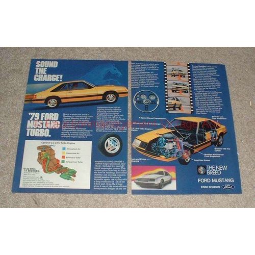 1979 Ford Mustang Turbo 2-page Ad - Sound the Charge!!