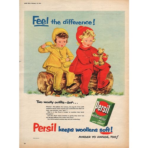 1955 Persil Full Page Original Vintage / Retro Magazine Detergent Advert