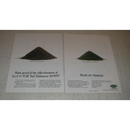 1991 Scotts TGR Turf Enhancer 50WP Ad - Want proof of the effectiveness