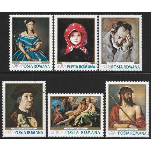 Mi 2666/71: Paintings in Romanian Galleries
