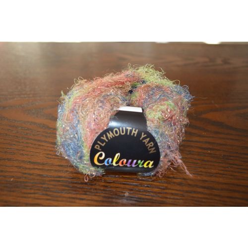 1 Skein Plymouth Yarn Italian Collection "Coloura" Long eyelash yarn, 65% nylo