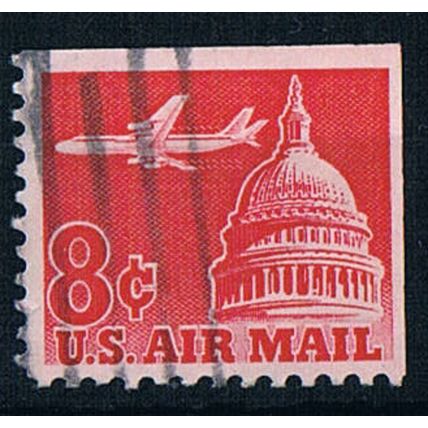 USA 1962 SGA1210 usa56 Capitol Washington & Douglas DC-8 8c Used Stamp