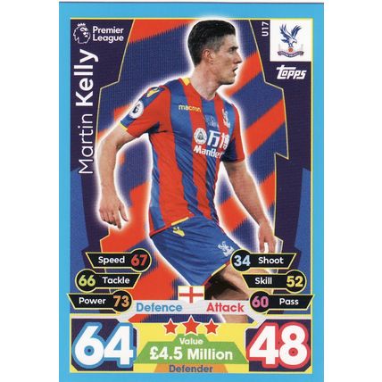 Match Attax 2017/2018 Extra U17 Martin Kelly Crystal Palace