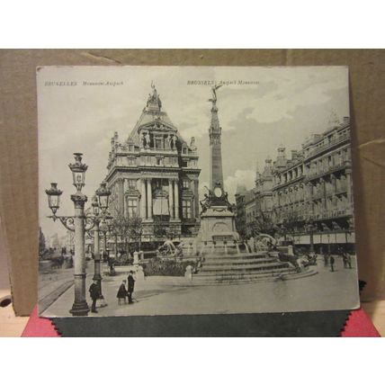 ANSPACH MONUMENT, BRUXELLES, BRUSSELS . unused large antique postcard (A) =