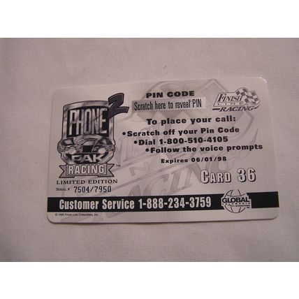 Woods Brothers 1997 Finish Line LIMITED EDITION PHONE PAK II Card 35 7504/7950