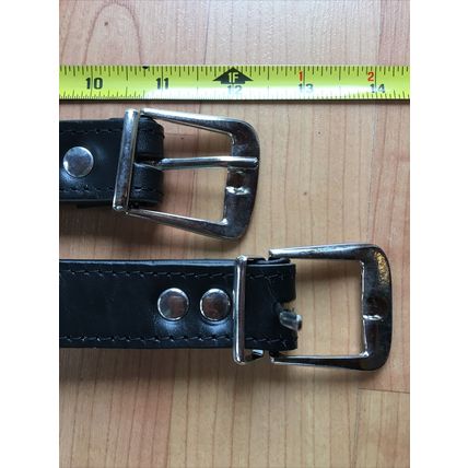 Mixed Variety Lot Black Leather Accordion Straps 6 pieces total! LOT D.