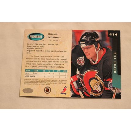Bill Huard 1993/94 Parkhurst EMERALD ICE NO. 414