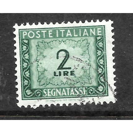 ITALY 1947 POSTAGE DUE 2L BLUE GREEN SG D691 FINE USED