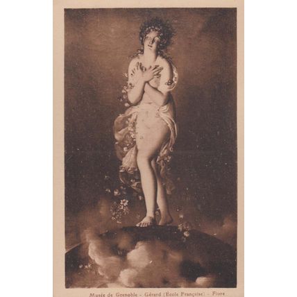 Gerard Flore Grenoble Museum Painting Old Antique Postcard
