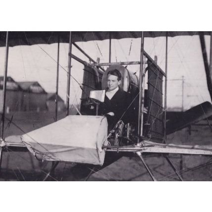 TOM Sopwith Howard Wright 1910 Biplane Baron De Forest Prize BBC Postcard
