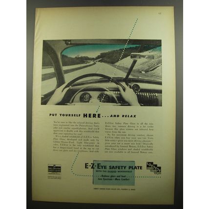 1952 Libbey-Owens-Ford Glass Ad - Put yourself here.. and relax