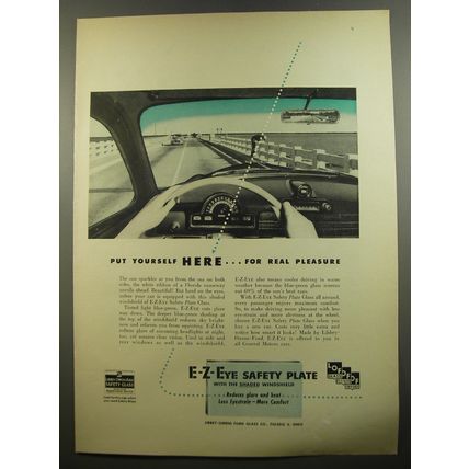 1952 Libbey-Owens-Ford Glass Ad - Put yourself here.. For Real Pleasure