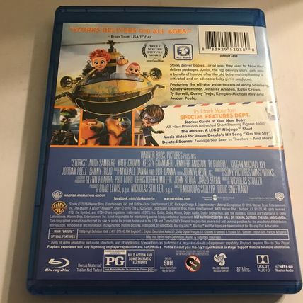 Preowned Storks Animated Movie Blu-Ray