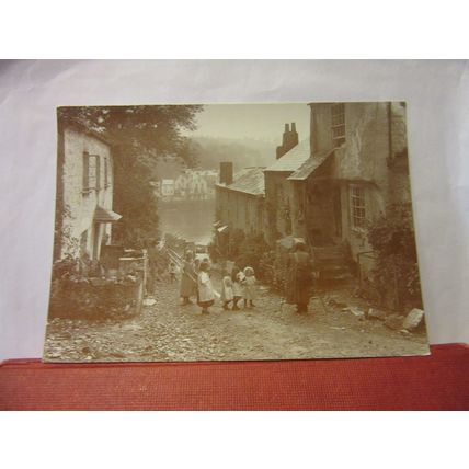 C.1900 BODINNICK FERRY nr. FOWEY, CORNWALL unused repro postcard Truro Museum =