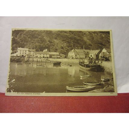 THE QUAY FROM THE HARBOUR, MINEHEAD, SOMERSET used postcard 1944 pm =