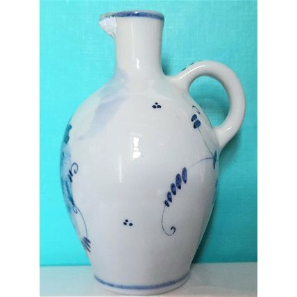 1950 - ZENITH GOUDA - BLUE and WHITE CERAMIC JUG / EWER - 11 x 7 cm