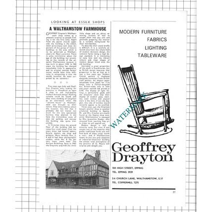 Geoffrey Drayton Walthamstow Judy Drayton Epping Essex - 1967 Article