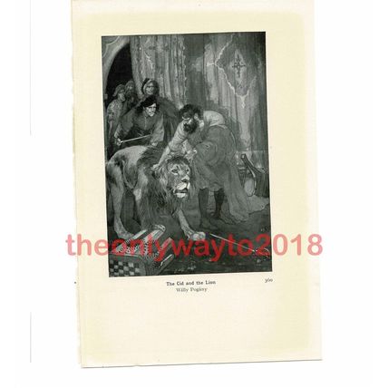 El Cid & the Lion, Willy Pogany, Book Illustration (Print), 1926