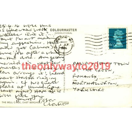 Bell Cage, East Bergholt, Colourmaster Postcard 1976